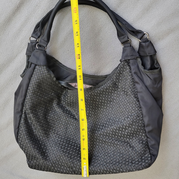 ZEE ALEXIS Purse Black Woven Boho Handbag Crossbody Strap Textured Tote Casual - Picture 5 of 14